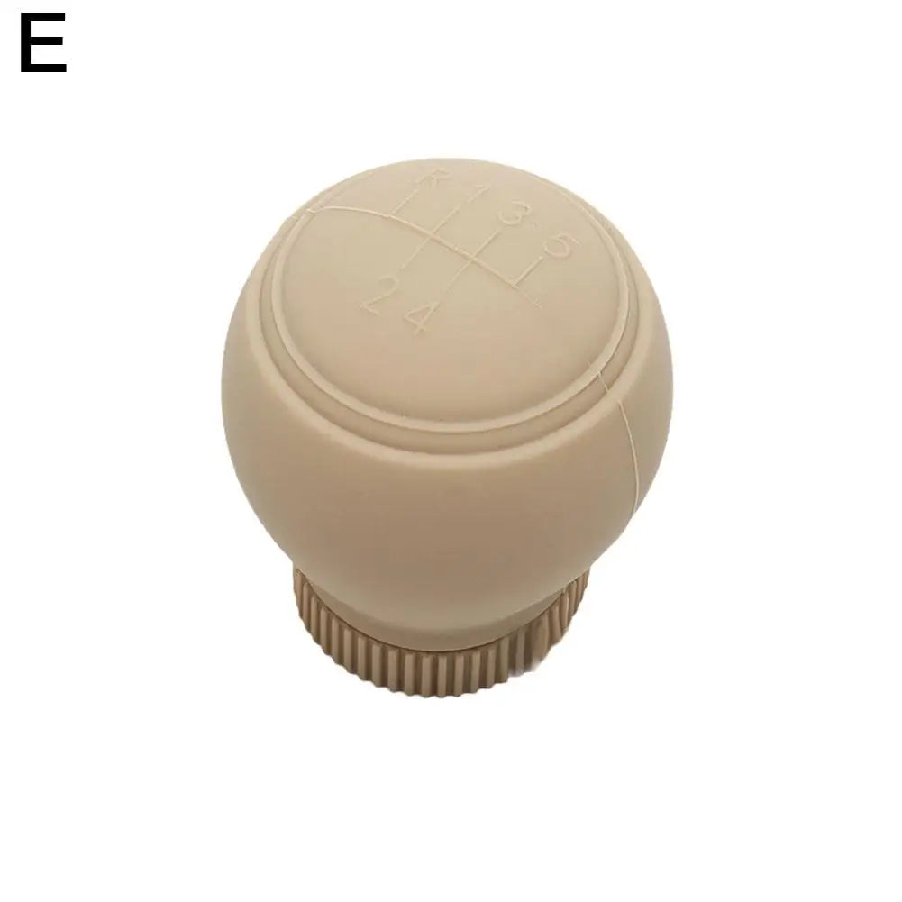 Silicone Gear Shift Knob Cover – Universal Non-Slip Protector Gear Knob Cover SPOT Beige 5 gear