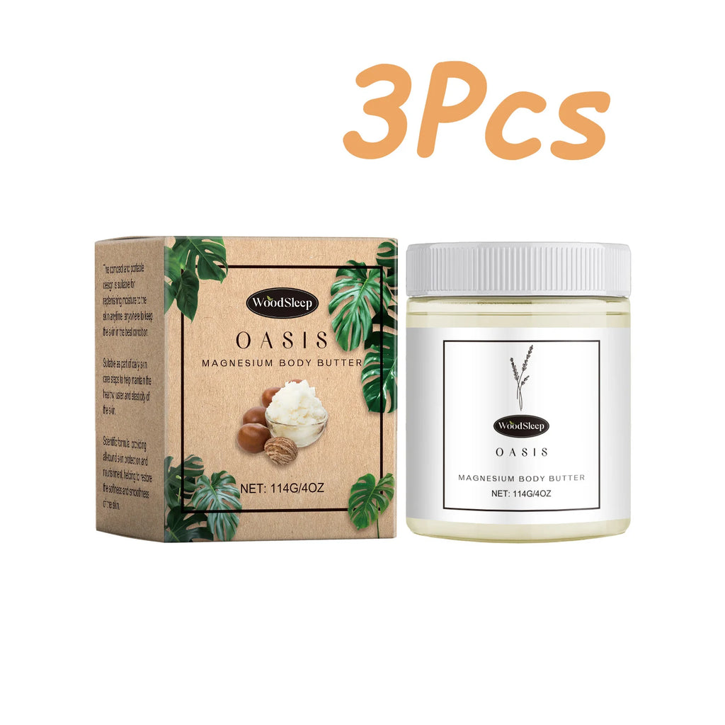 OceAura Magnesium Body Butter – Shea Butter Moisturizing Cream Body Butter Cream SPOT 3 x 114g Boxed