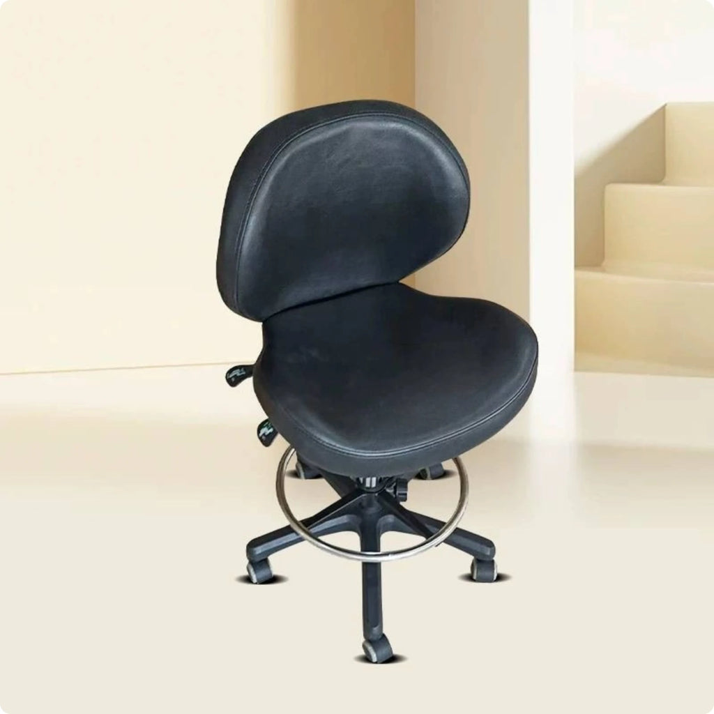 Upholstered Swivel Desk Chair – Cushioned, Height-Adjustable Swivel Office Chair SPOT Blk High