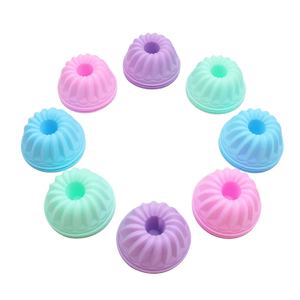 12-Pack Silicone Muffin Cup Cake Baking Molds – DIY Bakeware Silicone Baking Molds SPOT 3.15inch 12PCS