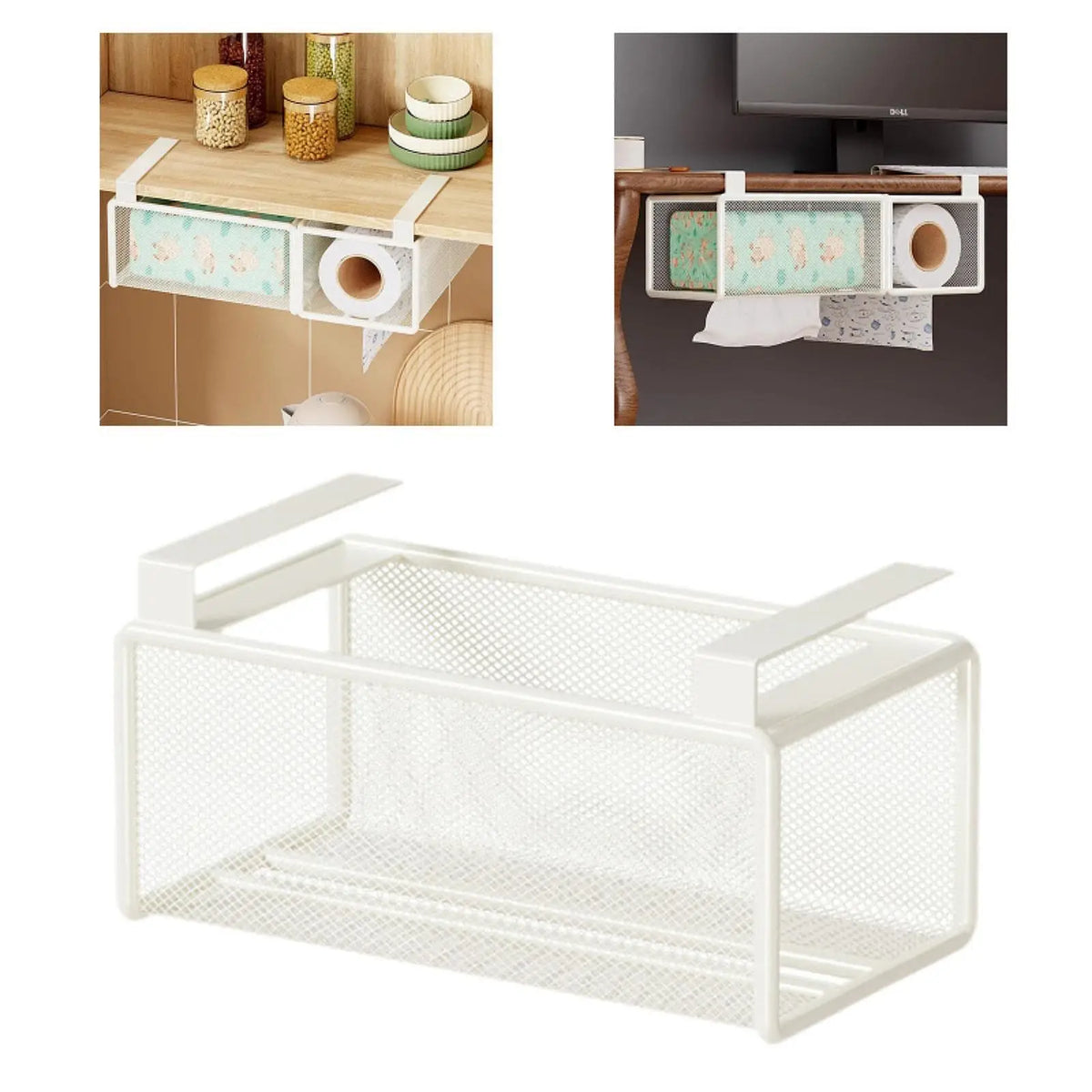 Under-Cabinet Paper Towel Holder – No-Drill Kitchen Roll Rack Paper Towel Holder SPOT