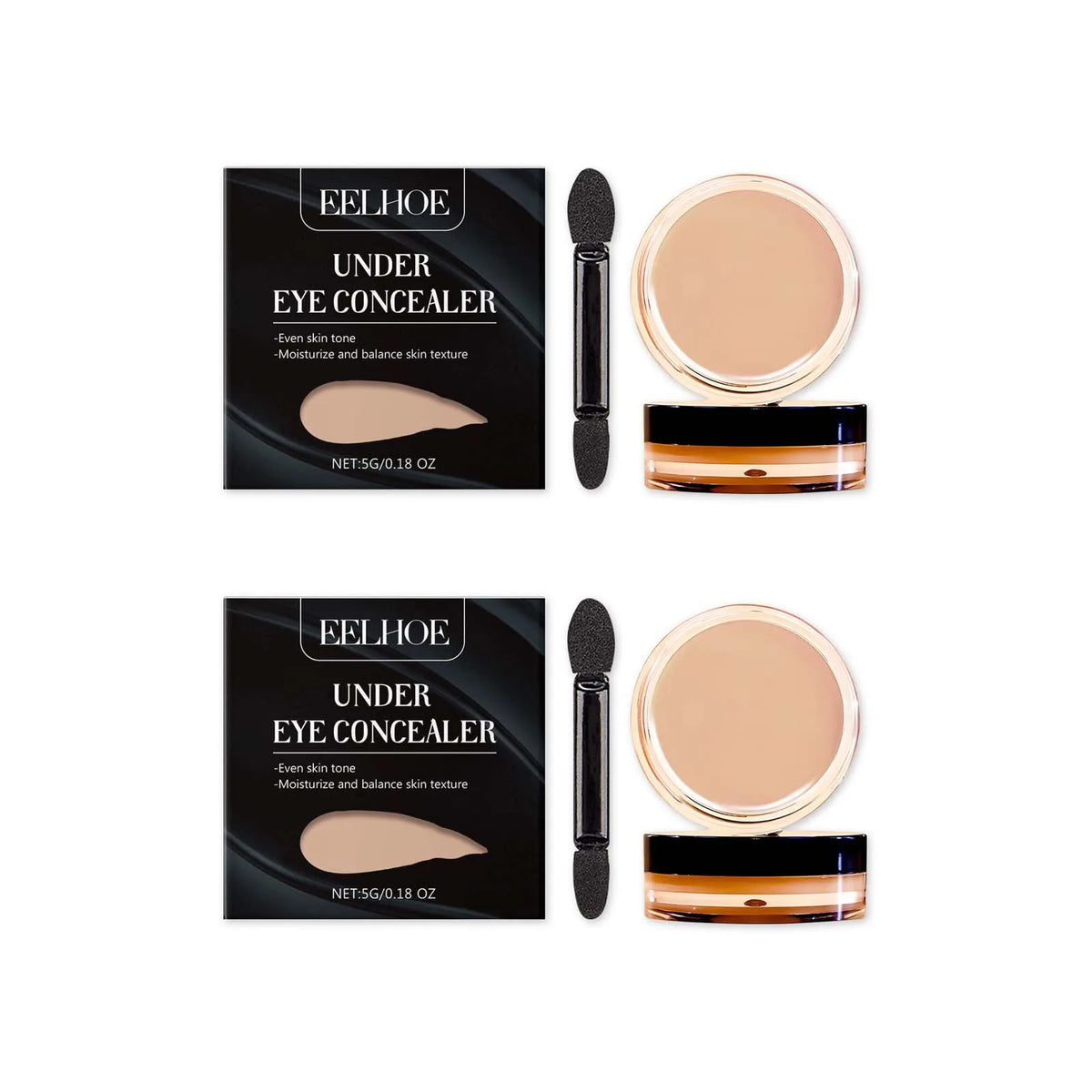 Eelhoe Eye Concealer Cream – Brightening & Moisturizing Eye Concealer Cream SPOT 2Pcs ivory