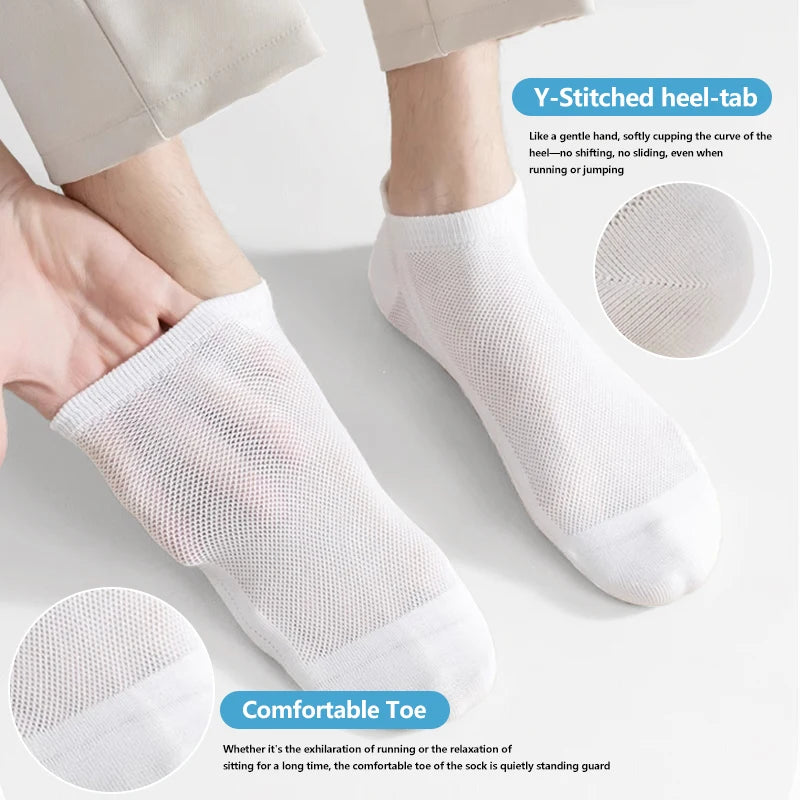Men's Breathable Mesh Ankle Socks – 10 or 20 Pairs Men's Ankle Socks SPOT