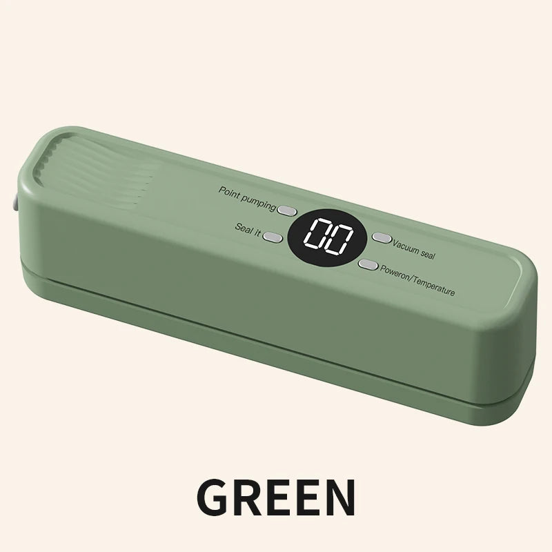 Handheld Mini Vacuum Sealer – Rechargeable Food Sealing Machine Vacuum Food Sealer SPOT green