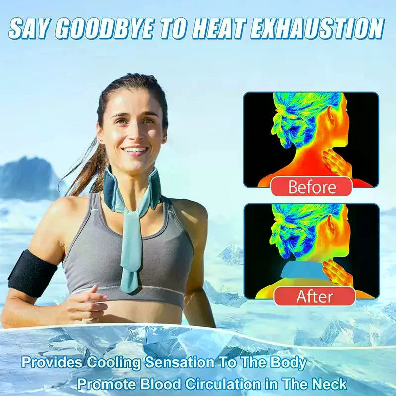 Reusable Cooling Neck Wrap Ice Scarf – Summer Cool Bandana Cooling Neck Wrap SPOT