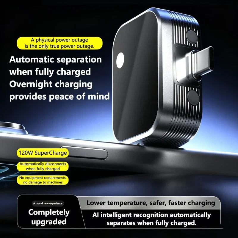 140W GaN USB-C Fast Charger – AI Auto Power-Off, QC & PD USB-C Fast Charger SPOT