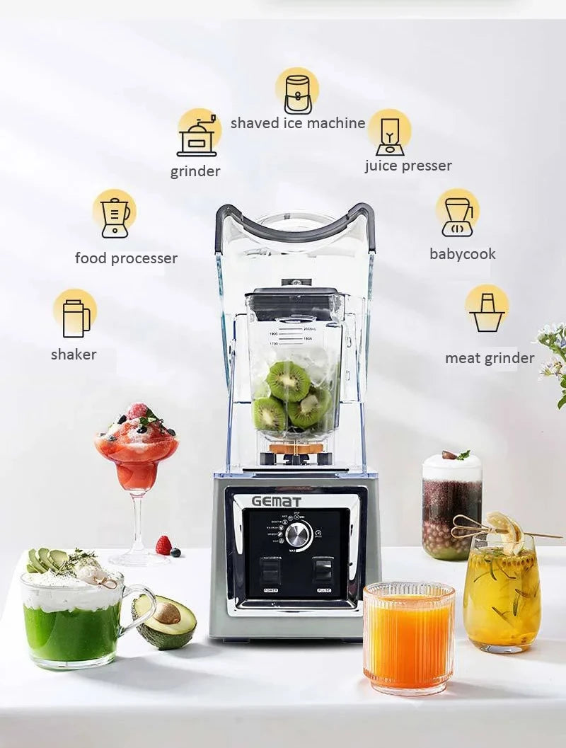 DUTRIEUX CT-800D 1500W Commercial Quiet Blender 1.8L Ice Crusher Commercial Blender SPOT