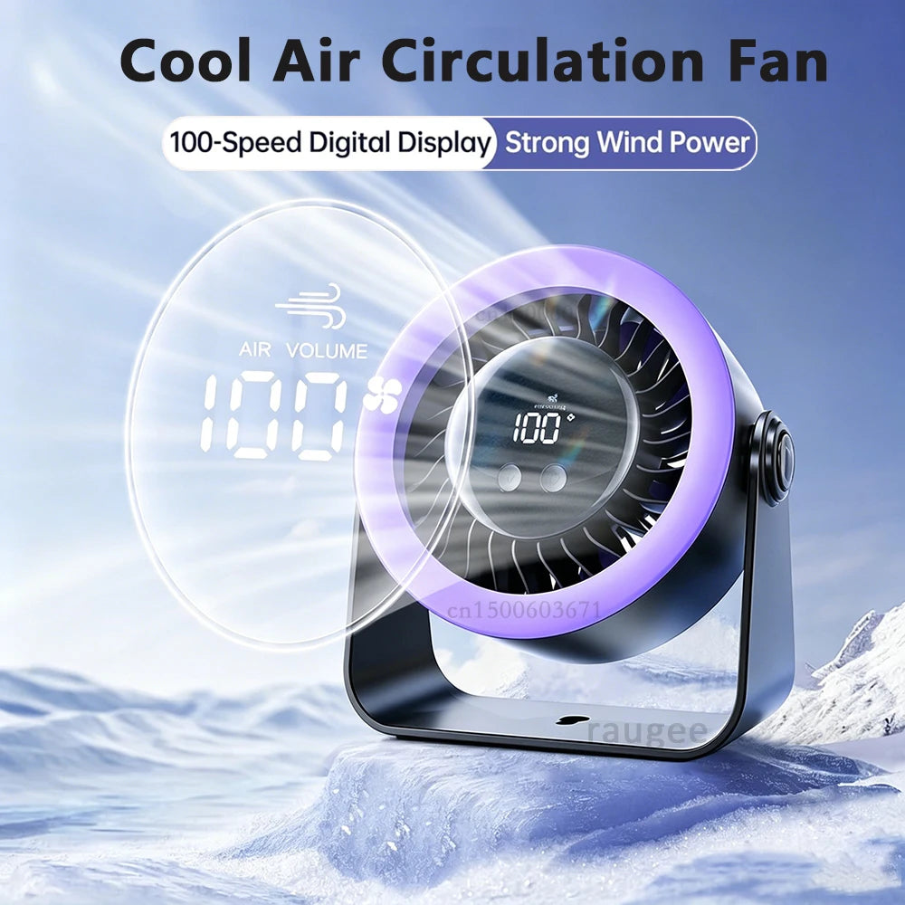 Portable USB Rechargeable Desk Fan – Wall & Table Air Circulator Portable Desk Fan SPOT