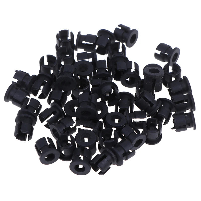 50-Pack Black LED Holders – 3mm & 5mm ABS Clips & Bezels LED Holder Clips SPOT