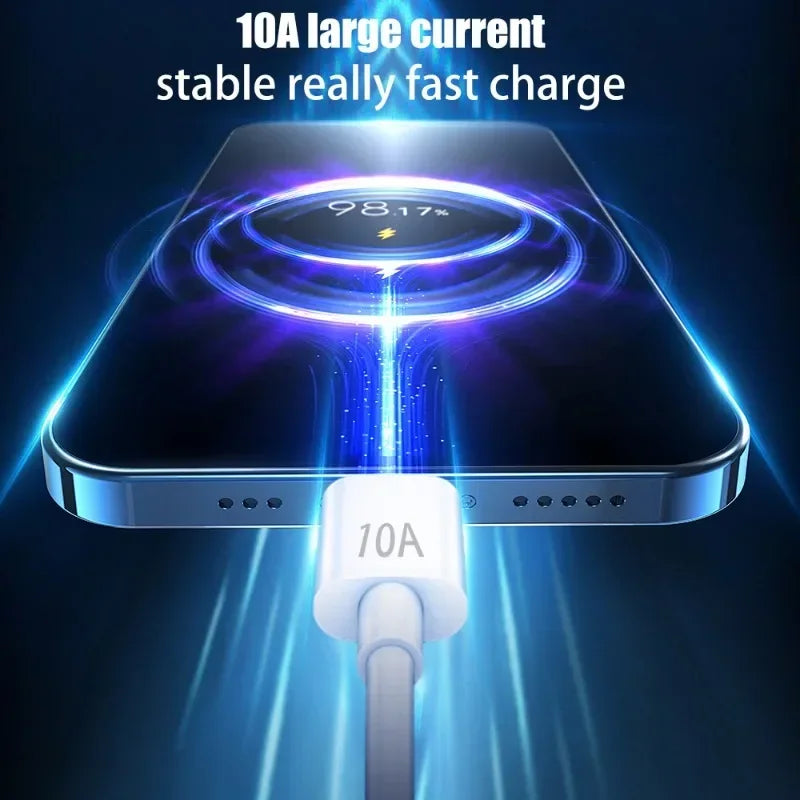 3-Pack 120W USB-C Fast Charging Cable 10A 2M | Type-C USB-C Charging Cable SPOT