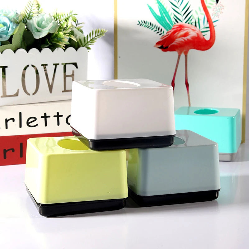 Square Plastic Tissue Box – Drawer Style for Home & Restaurant Tissue Box Holder SPOT