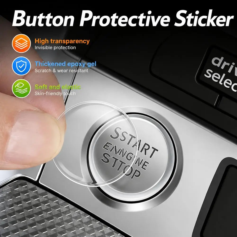 Engine Start Button Protective Cover – Clear Epoxy Sticker Button Protector Sticker SPOT