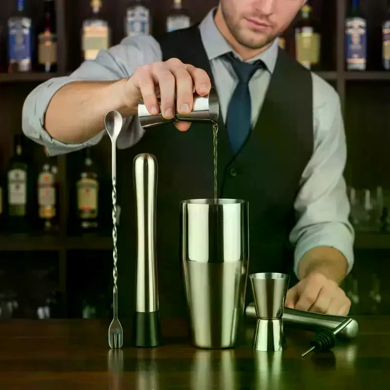 Stainless Steel Cocktail Shaker Set – Complete Bartender Kit Cocktail Shaker Set SPOT