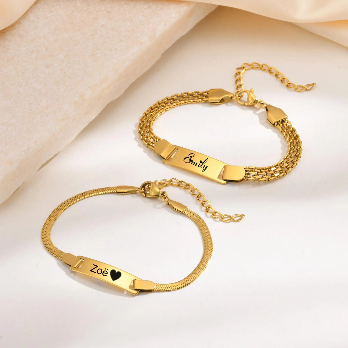 Personalized Kids ID Bracelet – Custom Name & Birthdate, Gold Custom ID Bracelet SPOT