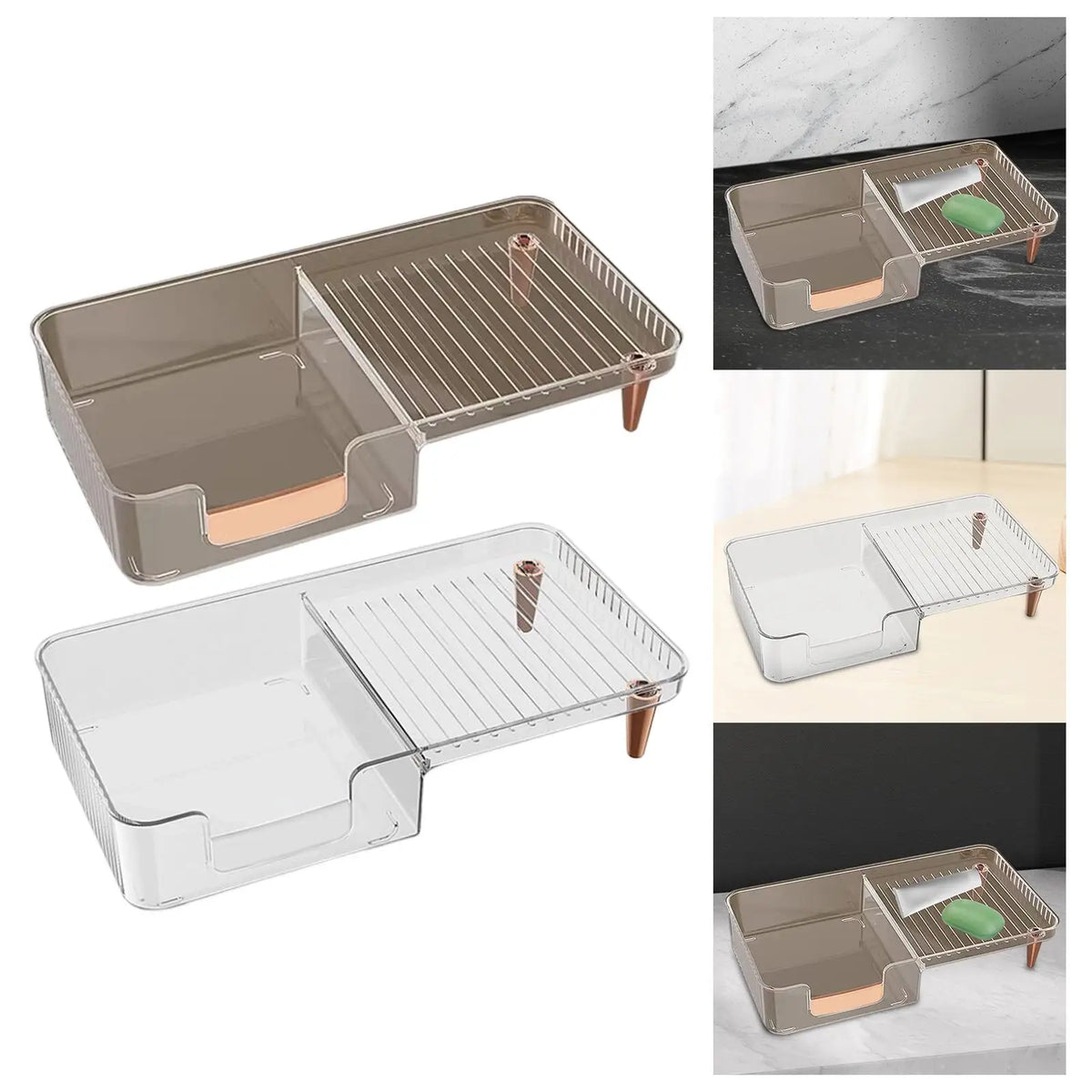 Wood Bathroom Counter Organizer – Cosmetic Storage Shelf Countertop Organizer Shelf SPOT