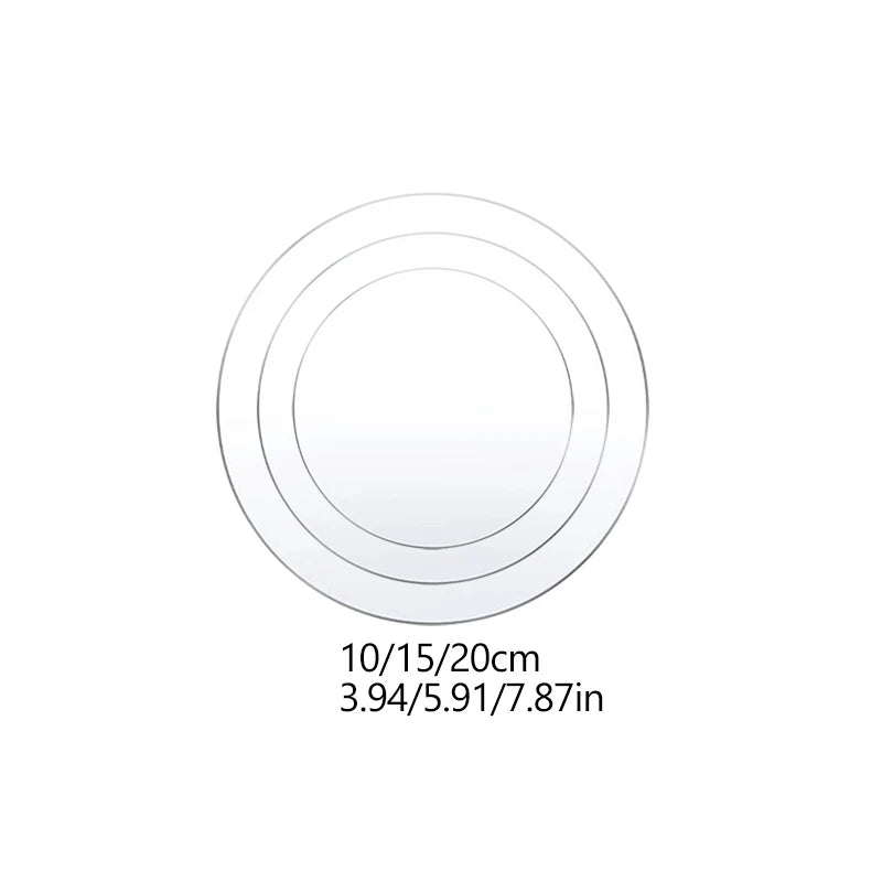 Clear Acrylic Round Cake Boards Set – Ganaching & Trimming Discs Cake Decorating Boards SPOT 3pcs SetA