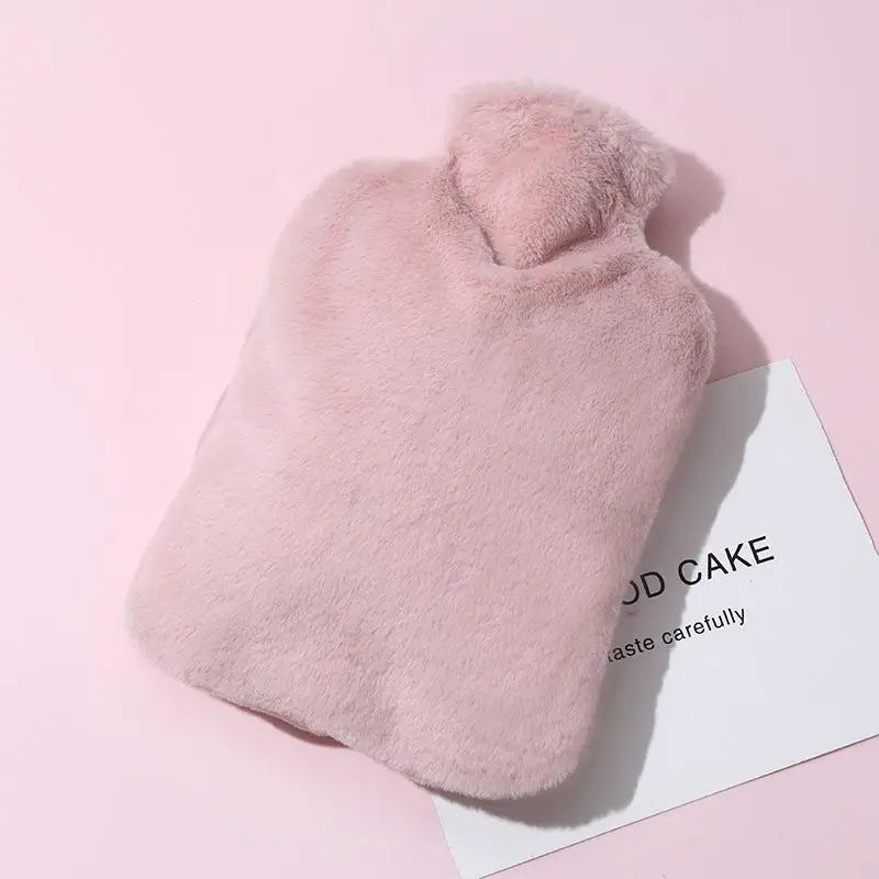 Plush Hot Water Bottle 1000ml – Soft Removable Washable Cover Hot Water Bottle SPOT 1000ML Pink