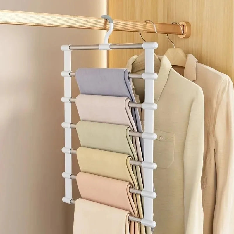 Foldable Multi-Layer Pants Hanger – Non-Slip Space-Saving Rack Pants Hanger Rack SPOT
