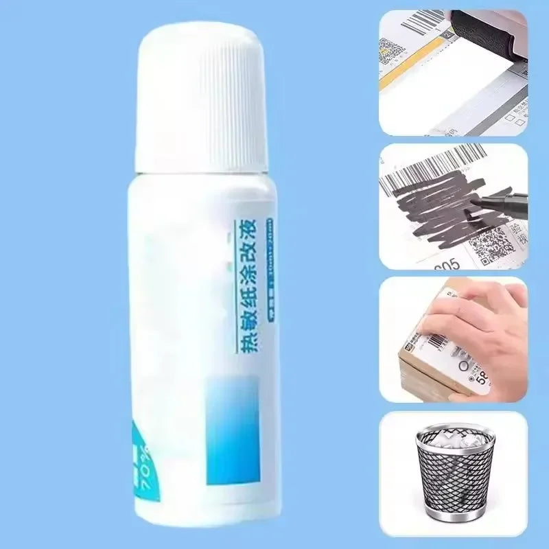 Thermal Paper Privacy Fluid – Label Text Concealer 50ml Privacy Label Fluid SPOT