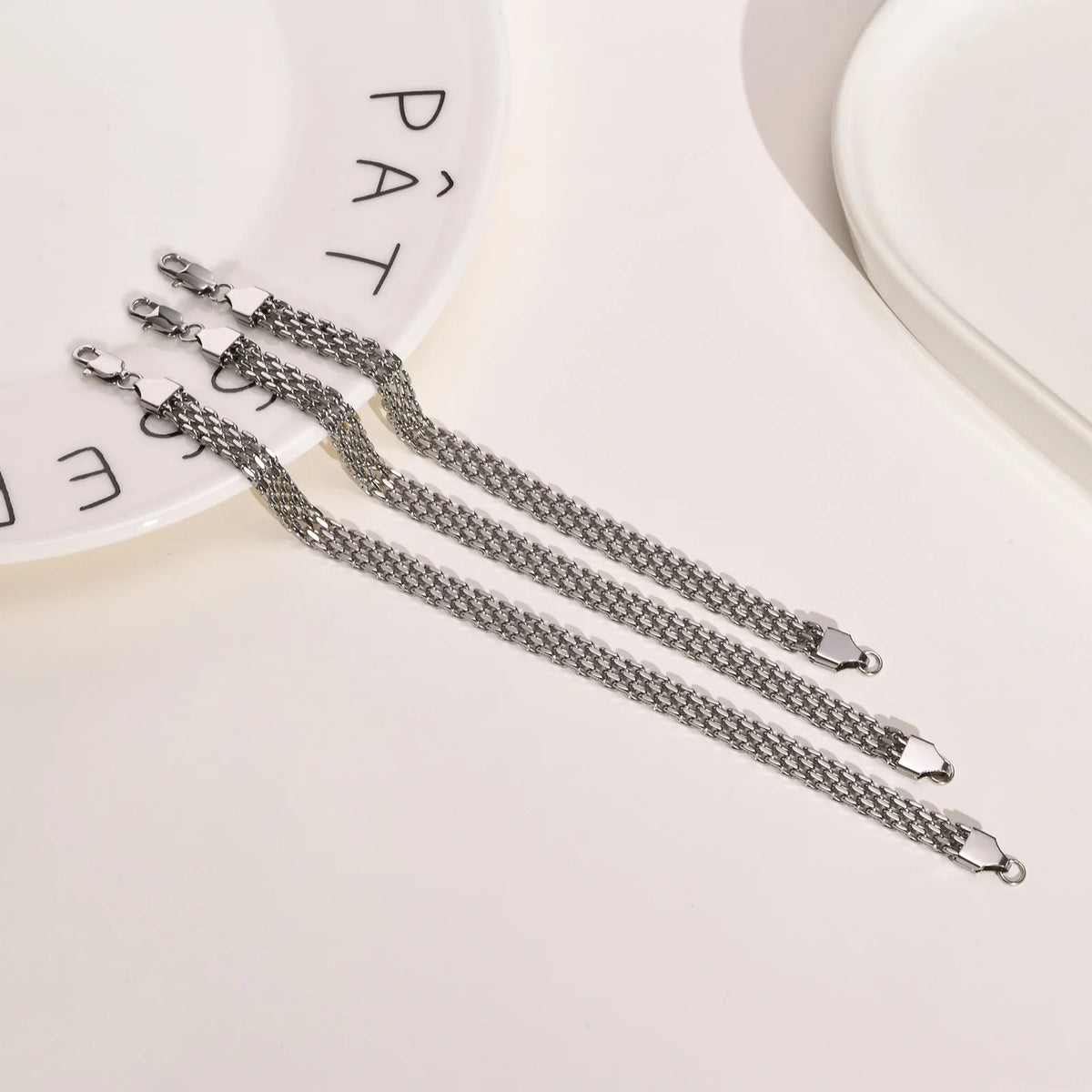 6mm Mesh Chain Bracelet – 18K Gold Plated Stainless Steel Chain Link Bracelet SPOT