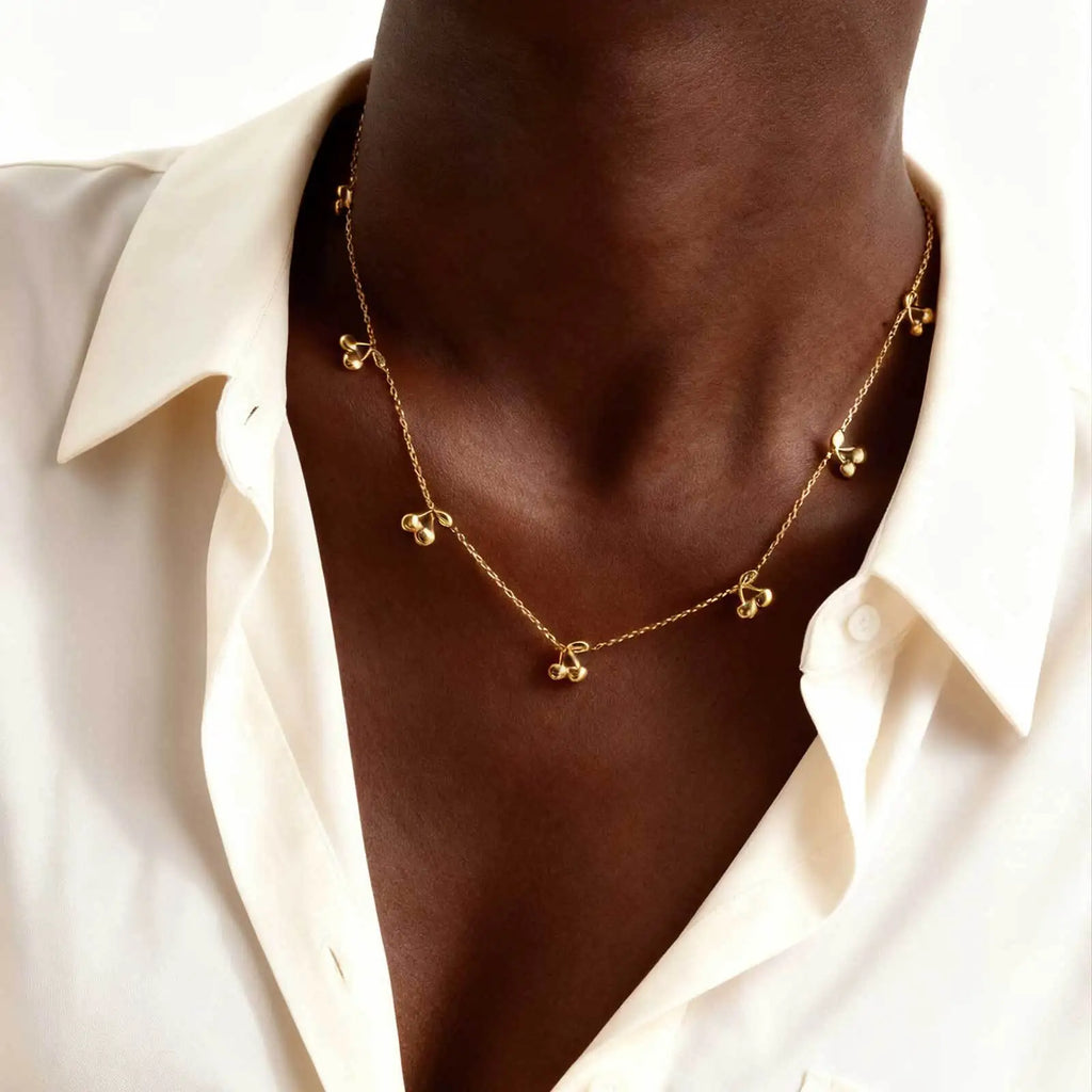 Cherry Pendant Necklace – 18K Gold Plated, Waterproof Gift Pendant Necklace SPOT Default Title
