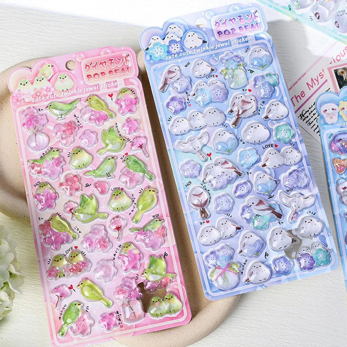 Japanese 3D Puff Stickers – Cute Bird Cartoon Decals for DIY Decorative Stickers SPOT