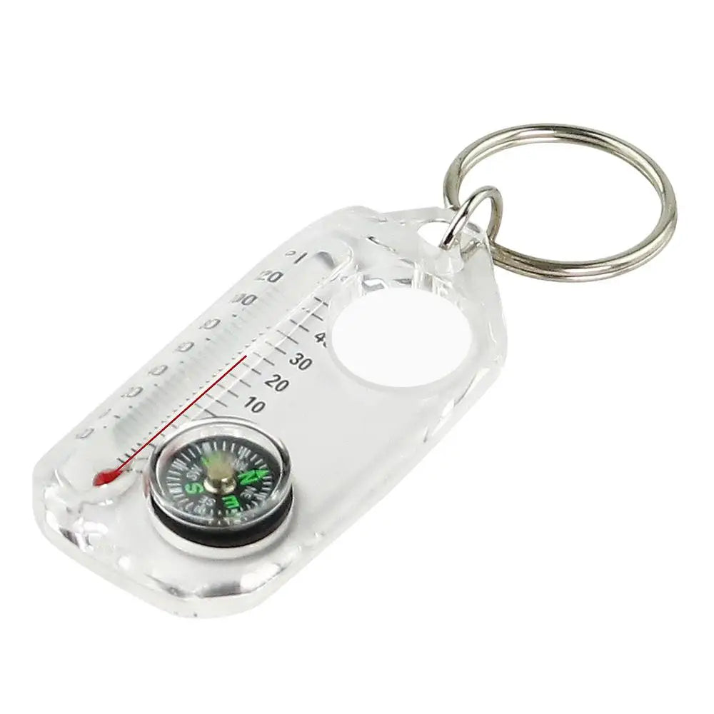 Mini Keychain Compass & Thermometer – Camping Outdoor Tool Keychain Compass SPOT a