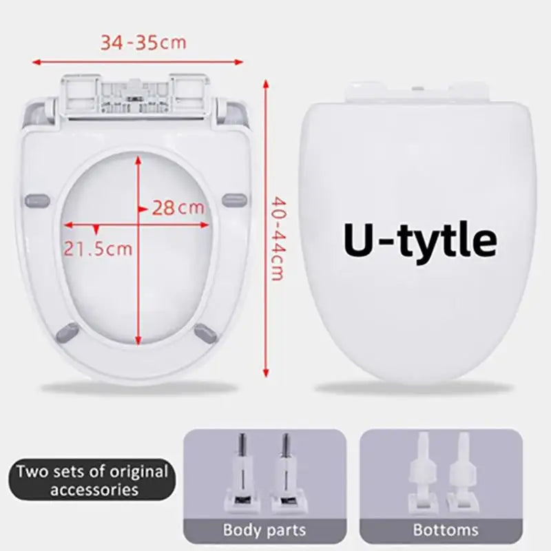Universal Slow-Close Toilet Seat Cover – U/V/O Type PP Board Toilet Seat Cover SPOT A1
