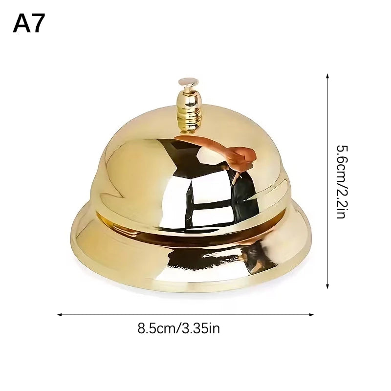 Vintage Metal Service Bell – Counter Desk Bell for Restaurant Counter Service Bell SPOT A7