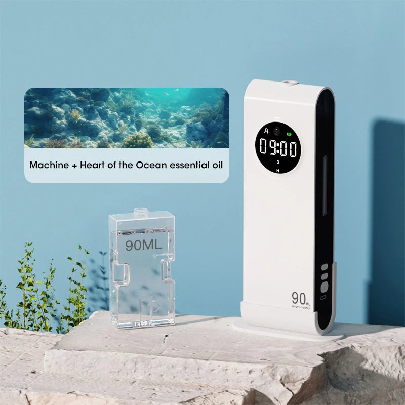 Wall-Mounted Aroma Diffuser with Motion Sensor, Clock & Light Aroma Diffuser SPOT 1-ocean