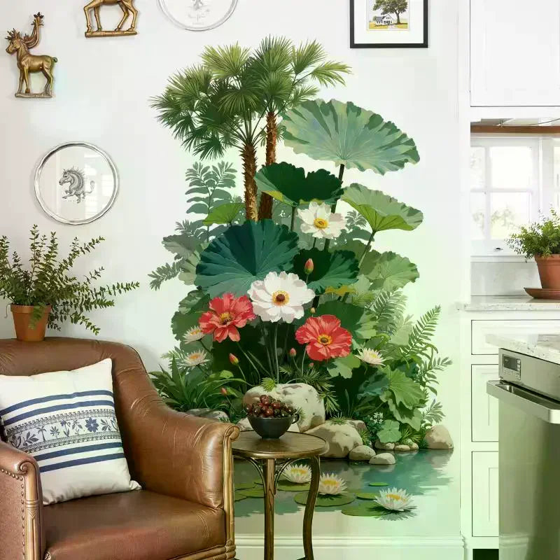 Large Green Plant Wall Decal – Removable PVC Sticker Wall Decal Sticker SPOT Default Title