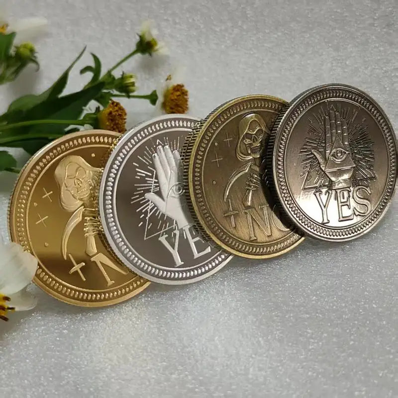 Vintage Yes/No Decision Coin – Dual-Sided Engraved Metal Novelty Decision Coin SPOT