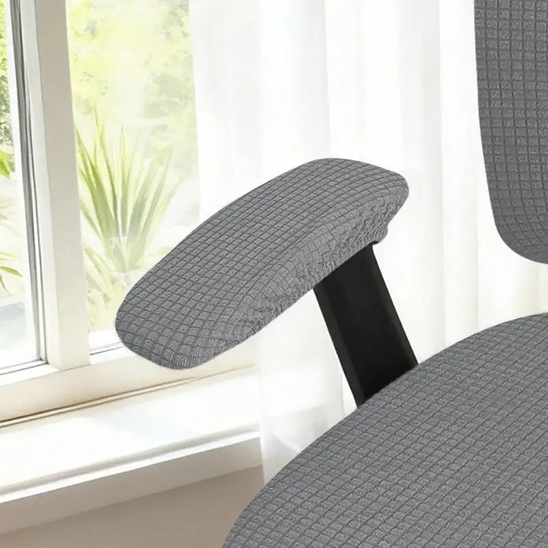 Stretch Chair Armrest Covers 1 Pair – Soft Polyester Universal Fit Chair Armrest Covers SPOT Gray