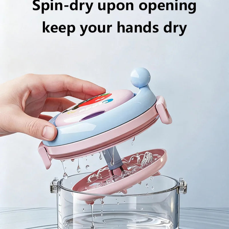 Denture Soaking Container Set with Drain Tray, Mirror & Brush Denture Care Kit SPOT