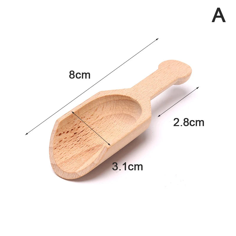 Wooden Mini Scoop for Tea, Coffee, Spices & Bath Salts Wooden Kitchen Scoop SPOT A