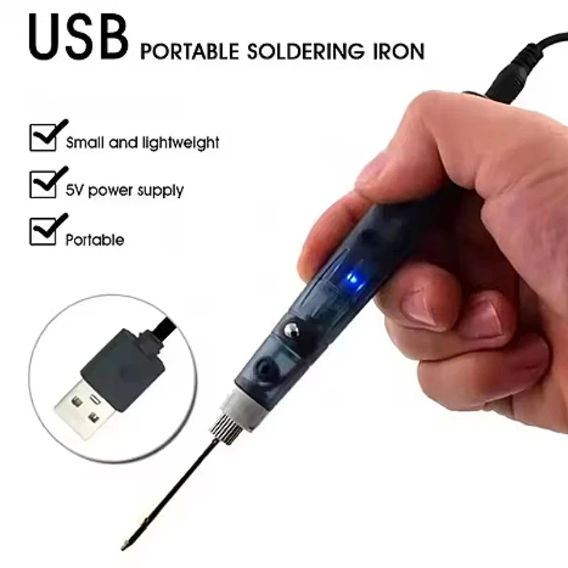 Portable Mini USB Soldering Iron – 8W Electric Welding Pen USB Soldering Iron SPOT