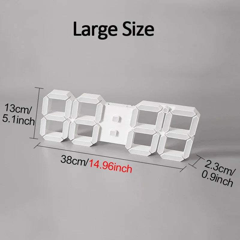 3D LED Large Digital Wall Clock with Remote Control LED Wall Clock SPOT