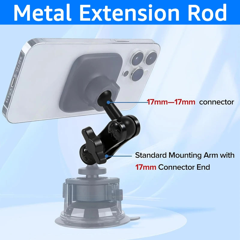 17mm Ball Mount Extension Adapter – Aluminum Car Phone Holder Rod Car Mount Adapter SPOT