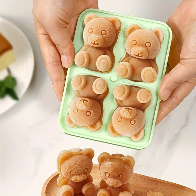 Teddy Bear Ice Cube Tray – Food-Grade Silicone Mold Silicone Ice Mold SPOT