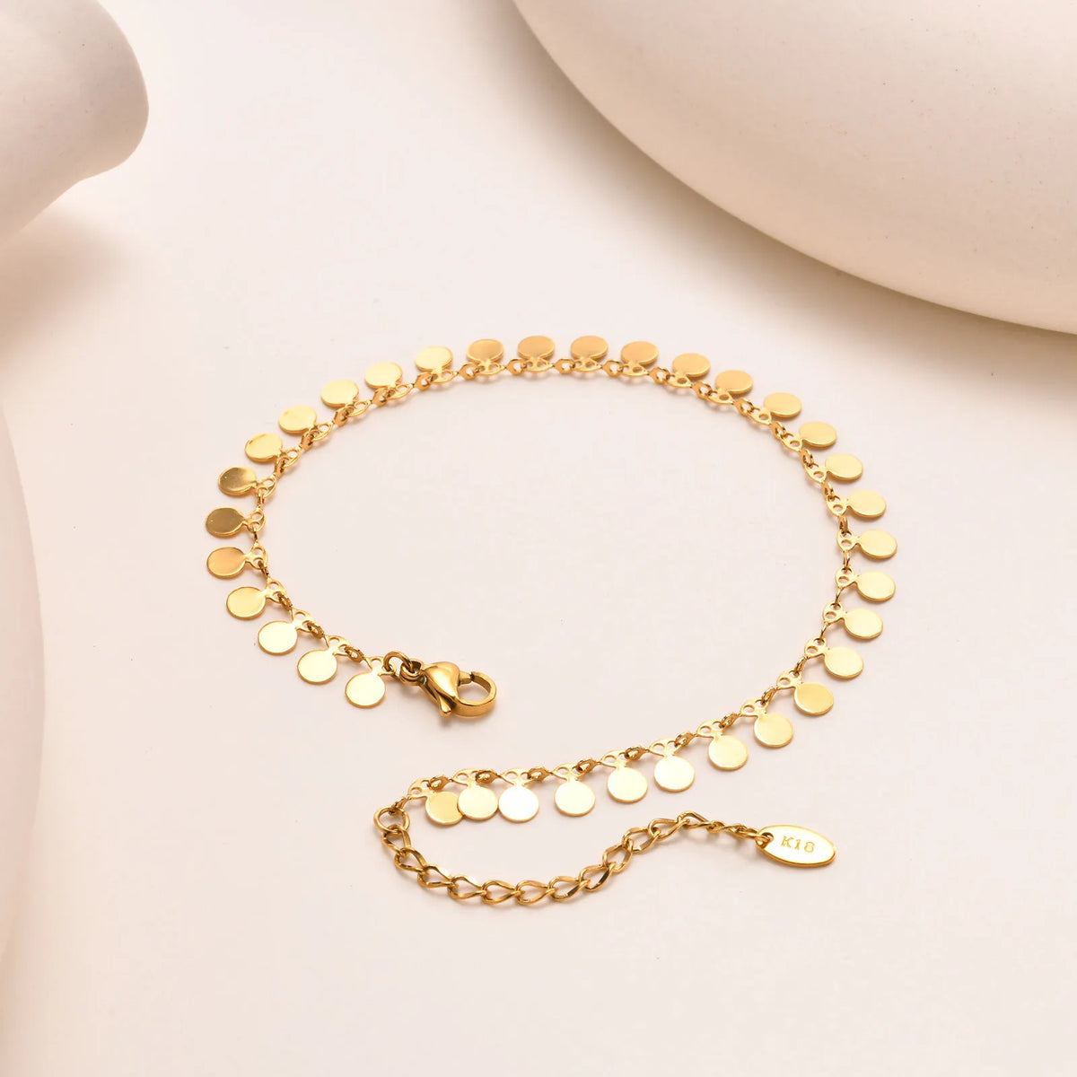 Women's Gold Coin Anklet – Waterproof Adjustable Stainless Steel Anklet Bracelet SPOT