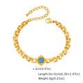 Sun Charm Bracelet – Gold Plated Geometric Bar Link Chain Charm Bracelet SPOT BR-2938G