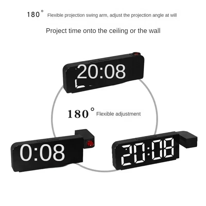 LED Projection Alarm Clock USB – Temp, Date, Night Mode Projection Alarm Clock SPOT