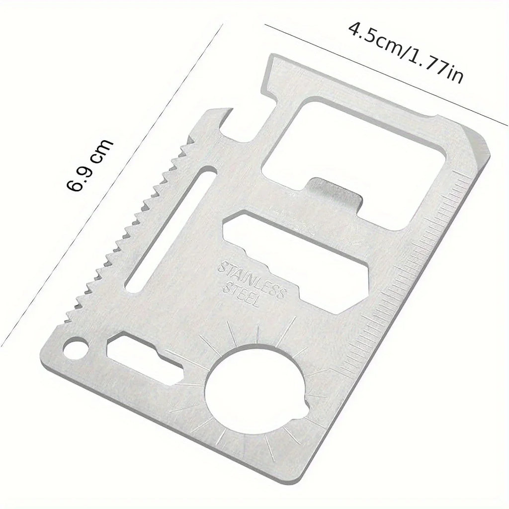 11-in-1 Credit Card Multi-Tool – Stainless Steel Wallet Tool Credit Card Multi-Tool SPOT