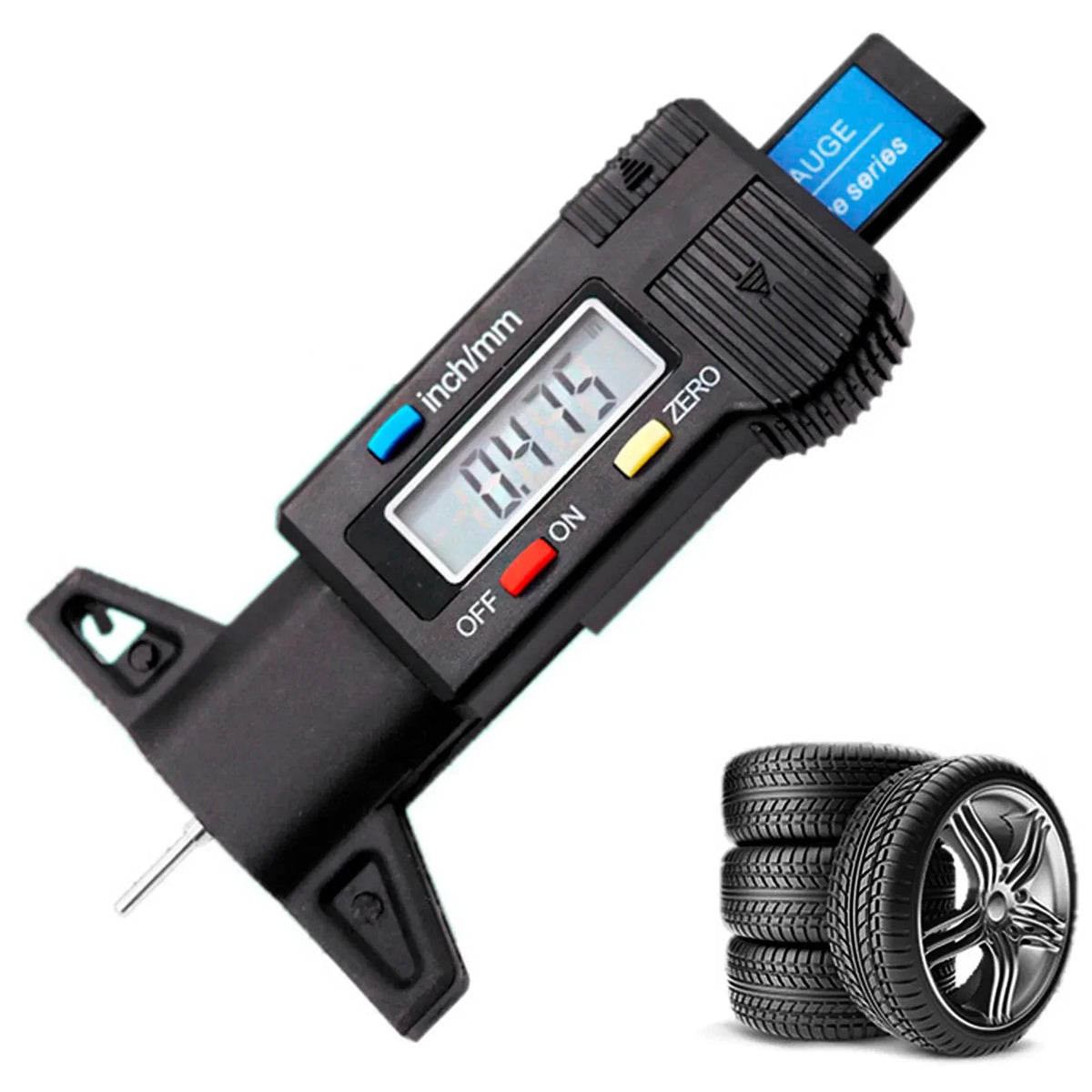LCD Digital Tire Tread Depth Gauge 0–25mm Precision Caliper Tire Depth Gauge SPOT