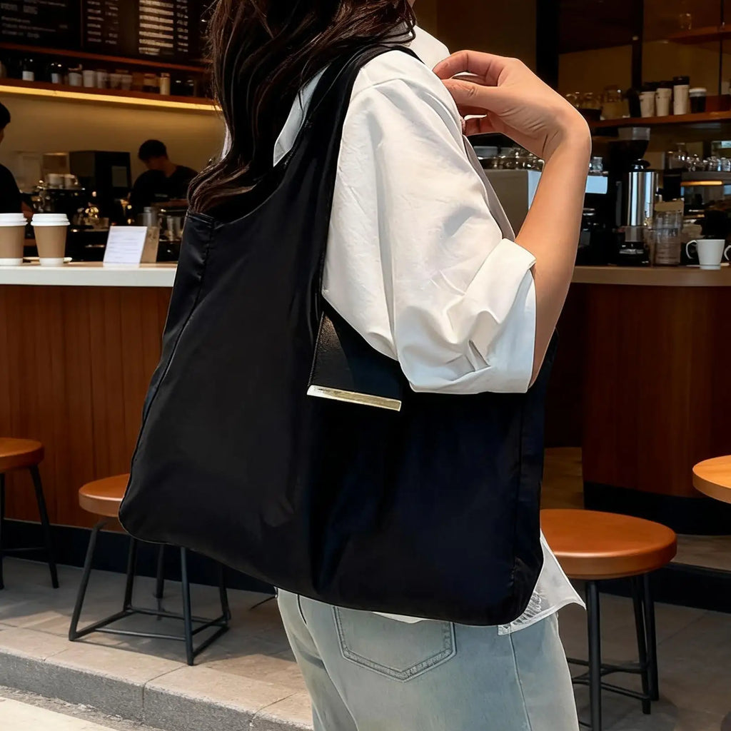 Foldable PU Leather Keychain Tote Bag – Reusable & Lightweight Foldable Keychain Tote SPOT