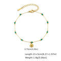 Colorful CZ Anklet for Women – Waterproof Stainless Steel CZ Anklet SPOT JC-264G