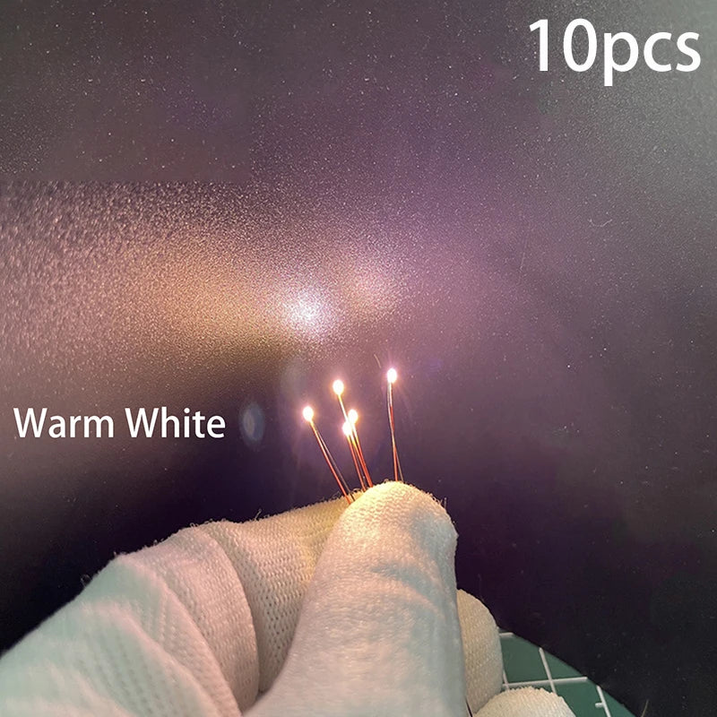 10-Pack 0805 Flashing SMD Pre-Wired Micro LEDs for DIY Models Pre-Wired SMD LEDs SPOT B