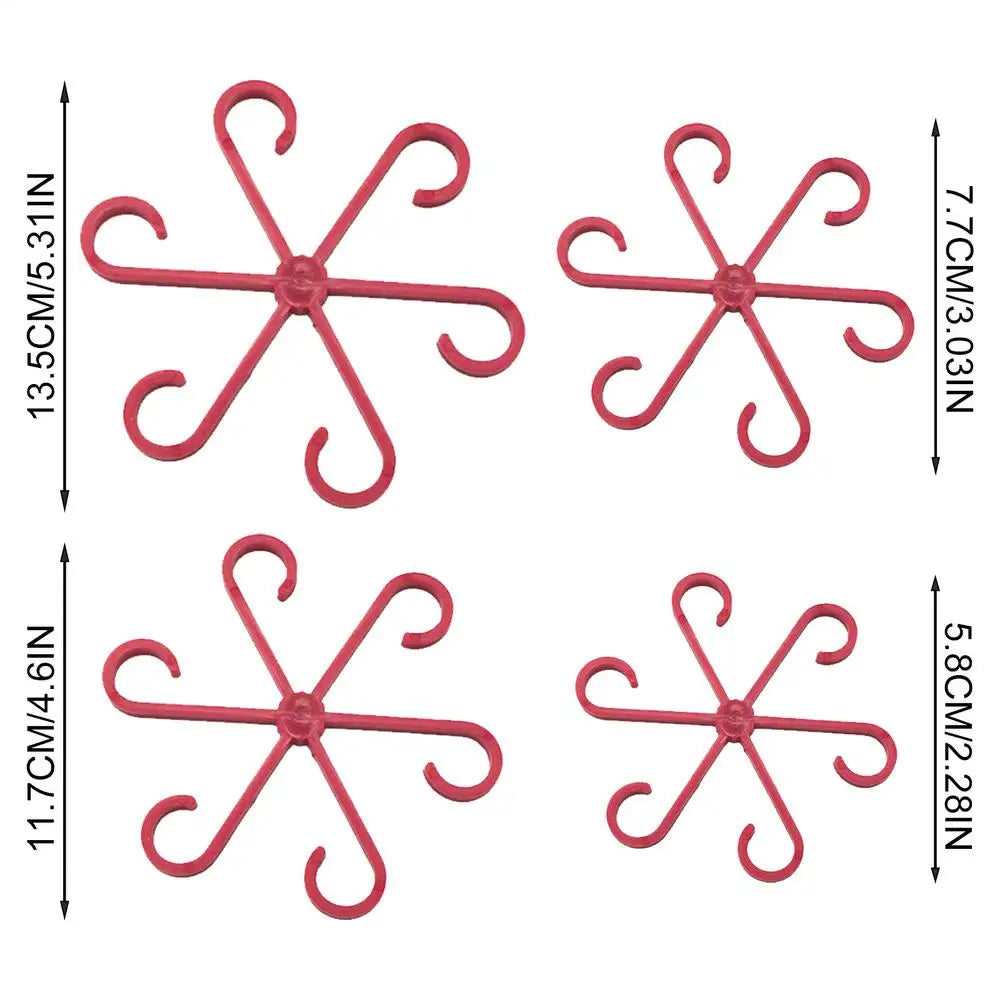 4-Pack Climbing Plant Support Clips for Monstera & Vines Plant Support Clips SPOT Red