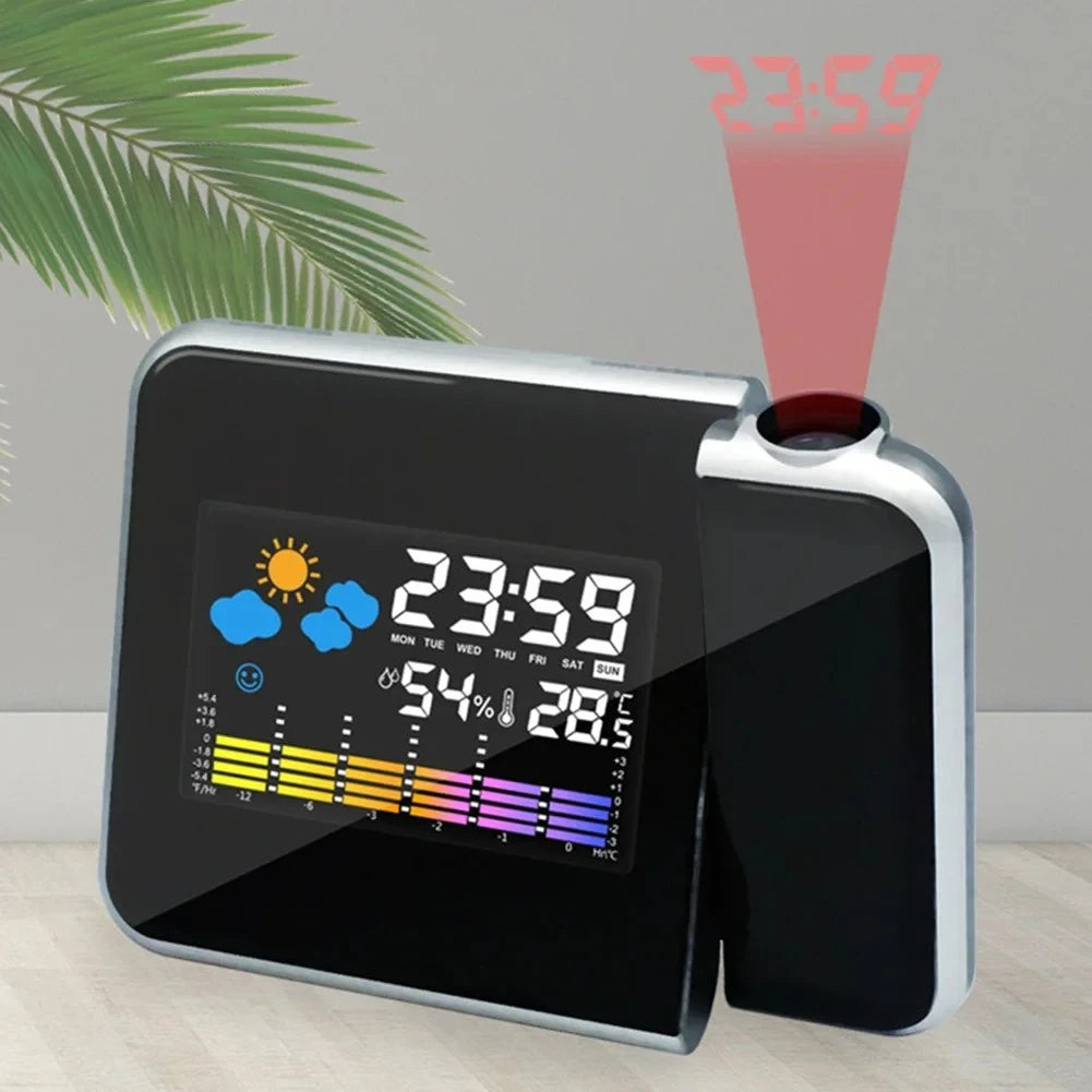 NOCCLILI LED Rotating Projection Digital Alarm Clock Color Projection Alarm Clock SPOT