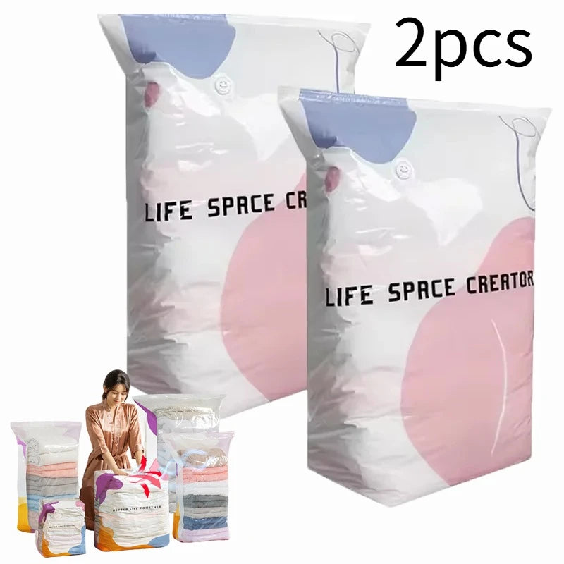 2-Pack Vacuum Compression Bags for Quilts & Clothing Storage Vacuum Storage Bags SPOT